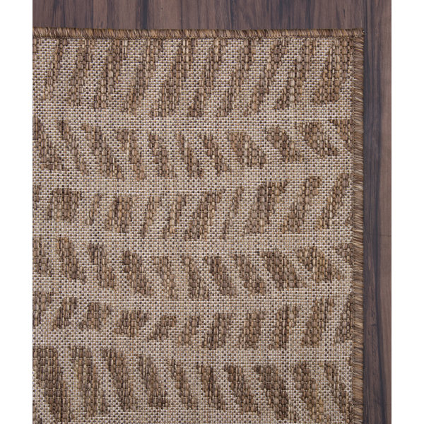 Dovecove Brown/Natural Indoor/Outdoor Rug & Reviews | Wayfair