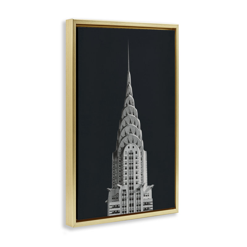 Cadre flottant Chrysler Building Architecture, conception par Wild Apple Portfolio, H 25 po x l 17 po
