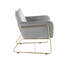 Chaise d'appoint en velours 29,5 "avec base en métal-822821600