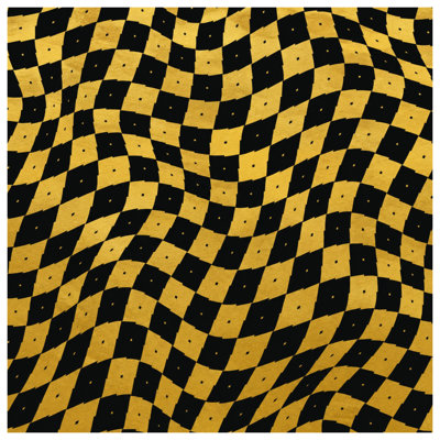 Wavy Checkered Pattern Double Sided Throw Pillows