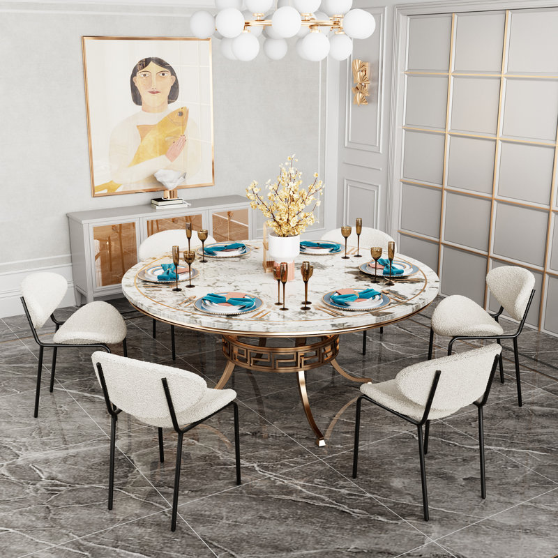 Tito 46cm H Tufted Fabric Upholstered Side Chair, Ivory White