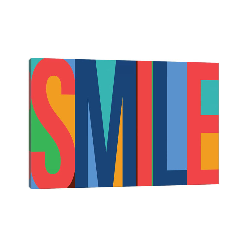 Smile by PI Studio - Wrapped Canvas Print, 30.48 cm H x 45.72 cm W