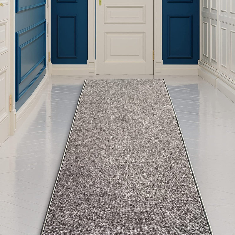 Tapis gris tissé à la machine, Rectangle 2 pi 2 po x 3 pi