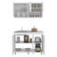 Ensemble d'armoires de cuisine Cohoe, 7 portes, 8 tablettes, blanc