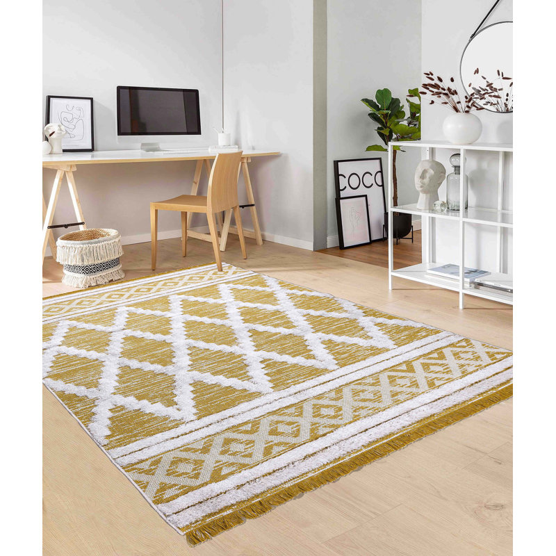 Sutapa Cotton Southwestern Indoor Rug, Rectangle 2'6" x 5'