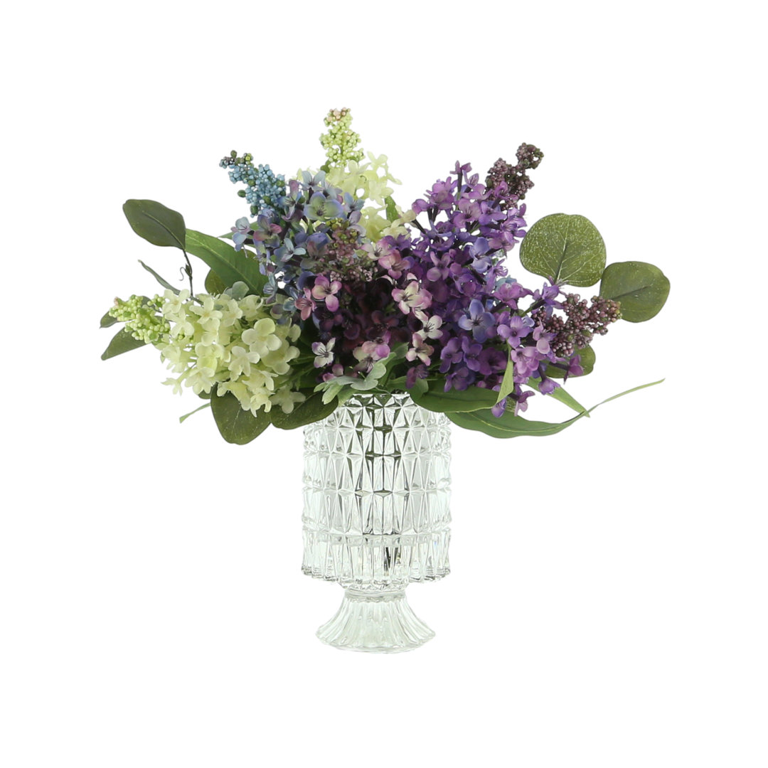 Polysilk Lilac Arrangement in Vase Primrue