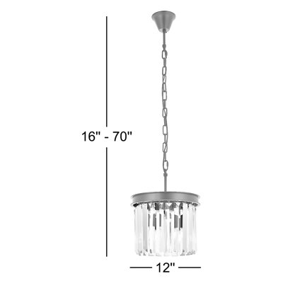 Luminaire suspendu tambour simple 3 lumières Yazmin