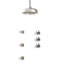 Juno Thermostatic Shower System with Rainfall Round Shower Head - 3 Body Jets