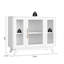 Buffet moderne avec portes en verre cannelé, armoire de rangement 36 po avec tablette réglable, armoire à café en bois, armoire d'appoint pour la cuisine, le salon