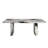 Oxalide Modern Faux Marble Dining Table With Double Pedestal Base-1649319325