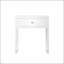 Table de chevet blanche moderne avec tiroir spacieux, design minimaliste pour petits espaces et assemblage facile