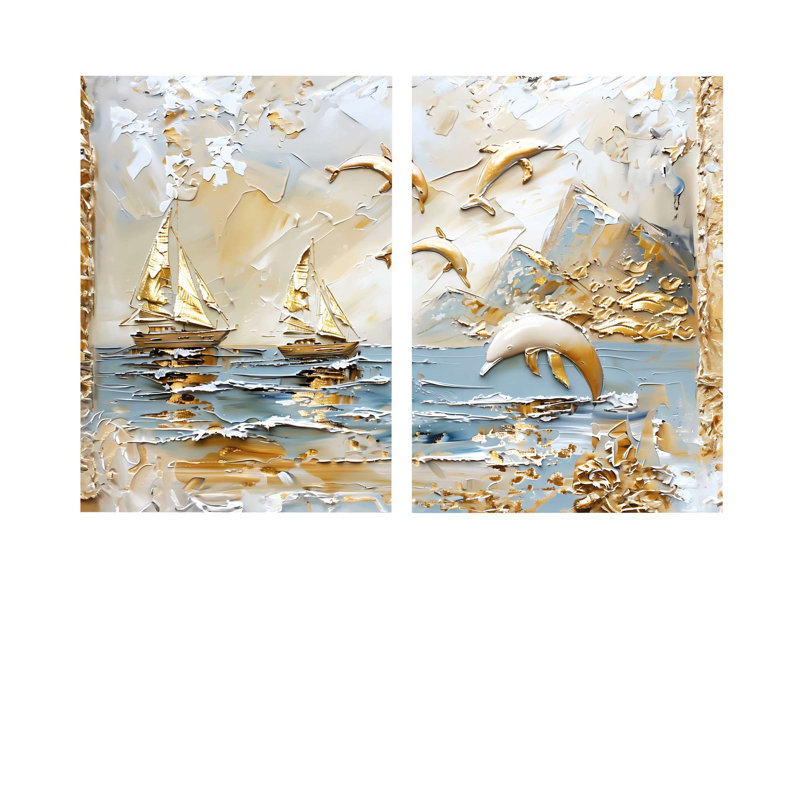 Stunning Decorative Canvas Paintings (2 Pieces), 63.0 x 47.2 inches | 100% Canvas (Thickness: 0.1 inches) & 100% Pine Wood Frame | Perfect for Living Room, Bedroom & Office Decor, Elegant Wall Art