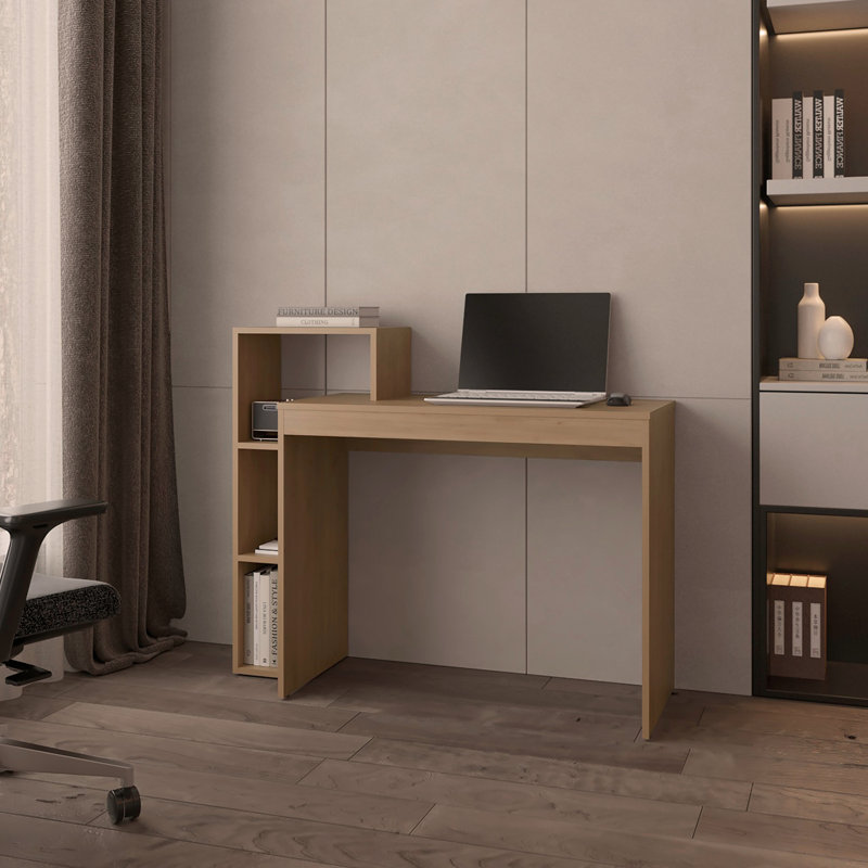 Bureau d'ordinateur avec rangement ouvert Salomé