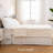 Pleated Waffle Weave Bed Skirt, Tailored Dust Ruffle  Easy Fit, Machine Washable
