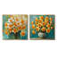 Bloom, blanc, orange, nature morte, jonquilles I - jonquilles, art mural - ensemble d'art mural traditionnel 2 pièces-337870880-337870881-337870882