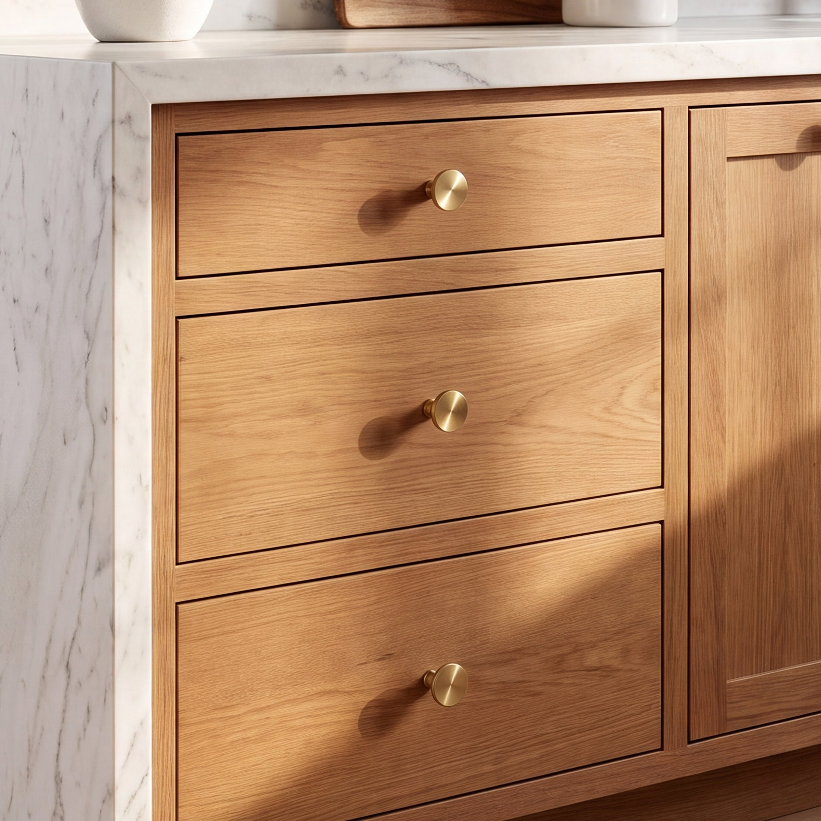 Brushed Brass Mushroom Cabinet Knob