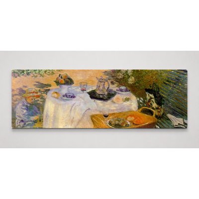 The Luncheon (1873) — Panoramic Canvas Wall Art