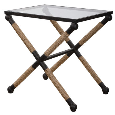 Baugher Glass Top End Table