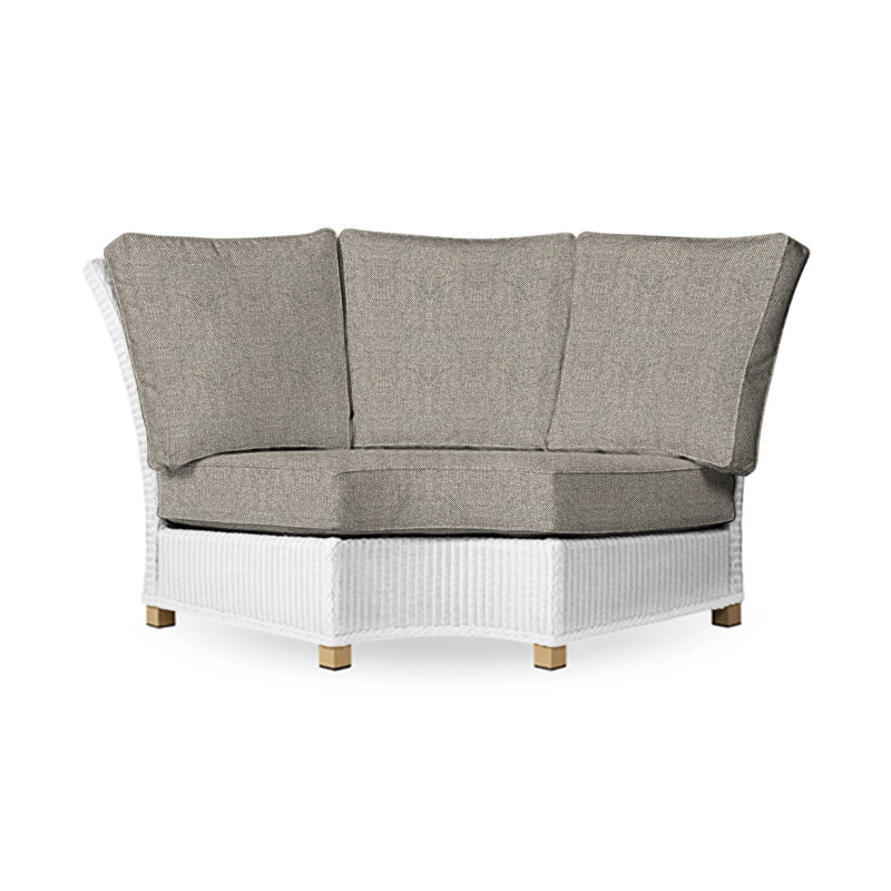 Hamptons Outdoor Corner Wedge Lounge Chair, Cottage Pepper, White