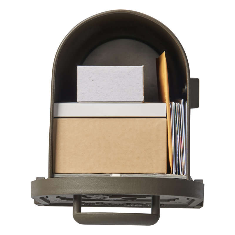 Arlington Post-Mount Mailbox, Bronze
