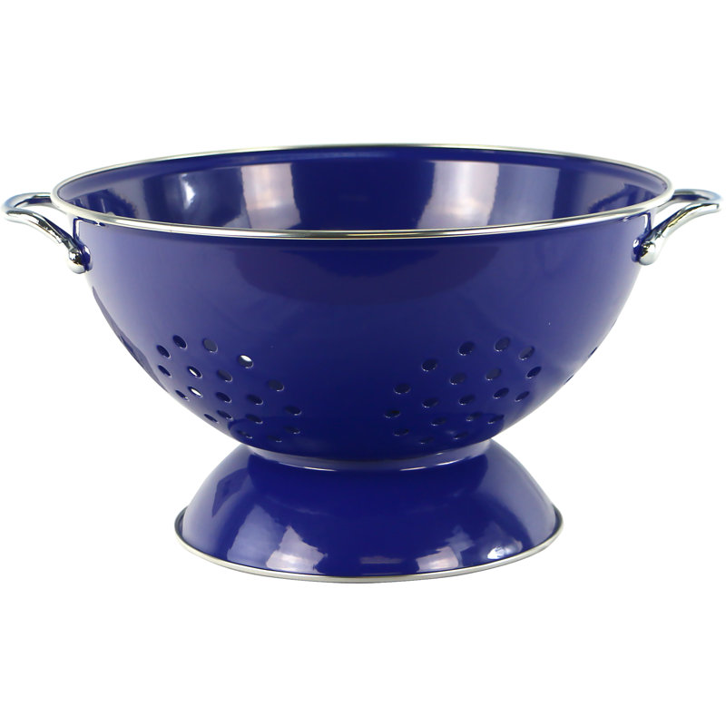 Prep & Savour Adame Steel Colander, 5 QT, Indigo