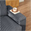 71"  Sofa Plush Corduroy Square Storage Armrest USB Port-18394115