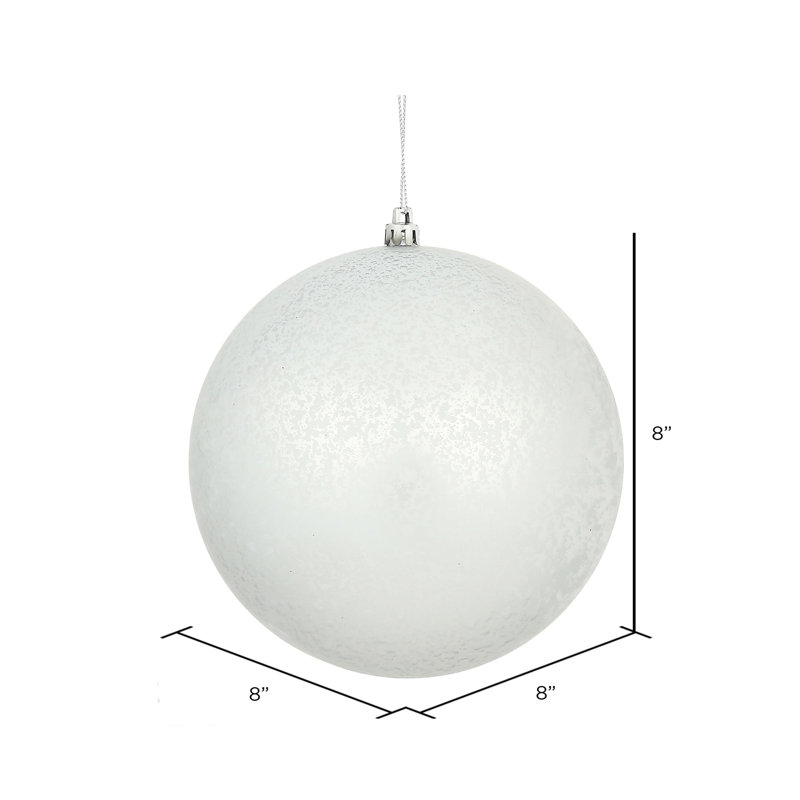 Ornement boule de mercure mat, Argent, 8" H x 8" W