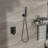 Dual Shower Head - 12 Inch Wall Mounted Square Shower System With Rough-In Valve-118534779