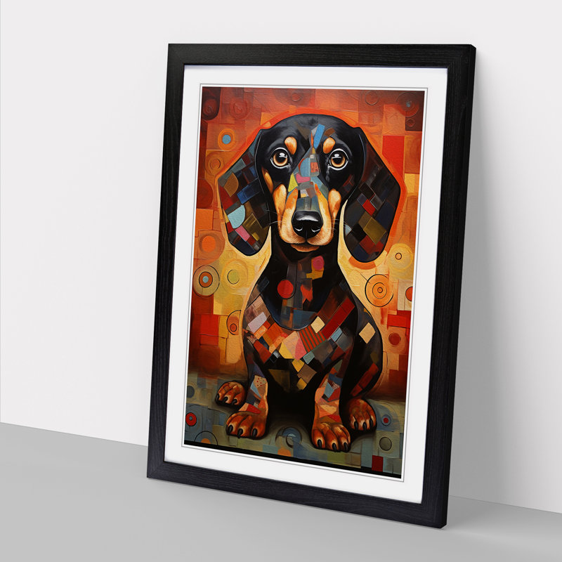 Single Picture Frame Print on Wood, 34cm H x 25cm W, Black Framed