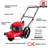 Powersmart 22" High-Wheeled Gas Trimmer, 161Cc, 4-Cycle Gas Walk Behind String Trimmer