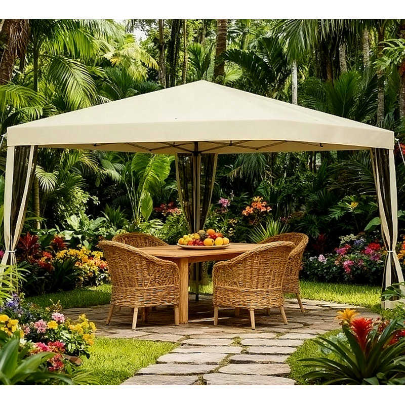 Pièce moustiquaire, moustiquaire avec filet, pavillon de jardin instantané, avec sac de transport, hauteur réglable