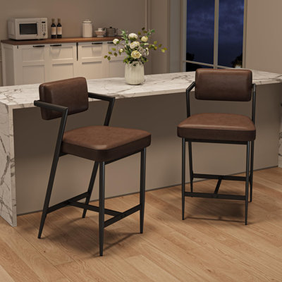 Counter Stool with Metal Frame