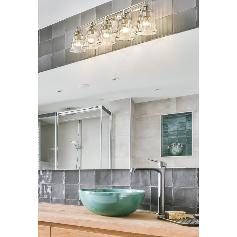 Baillargeon 5 - Light Dimmable Vanity Light, Brushed Nickel