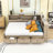 3 Drawers Wood Daybed with Shelves-727620247