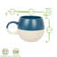 Nicola Spring - Dipped Stoneware Sphere Mug Set - 340ml - 4 Colours