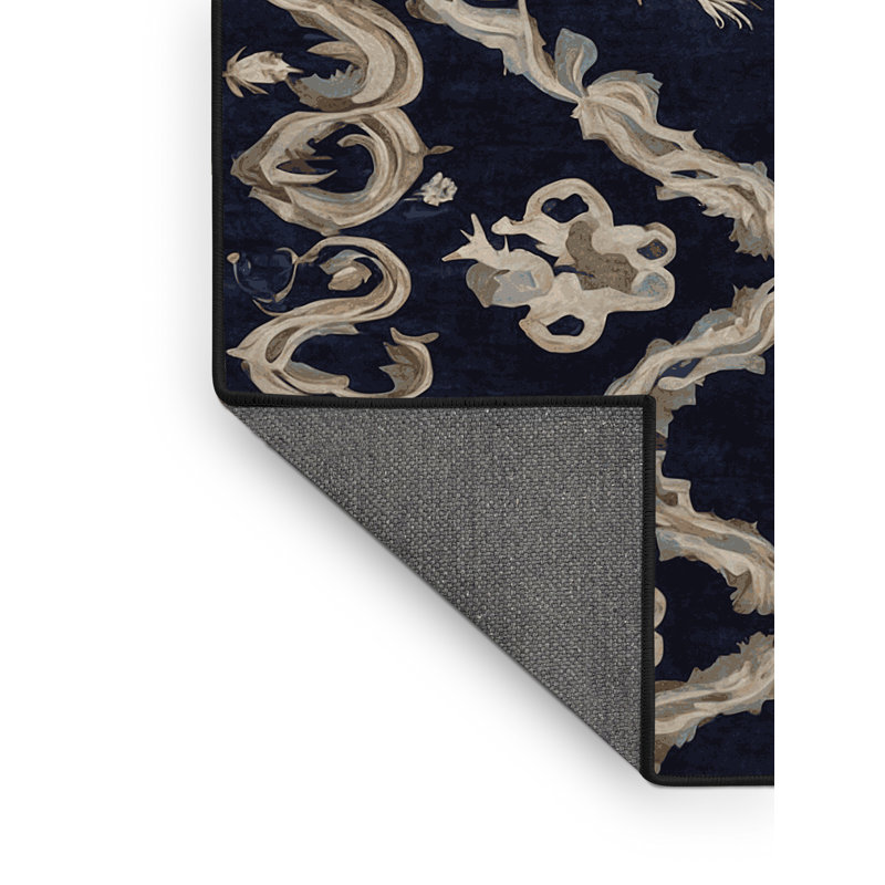 Tapis gris soyeux et moelleux, Rectangle 2 pi x 3 pi