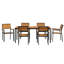 7 Piece Garden Dining Set Metal-1050107213