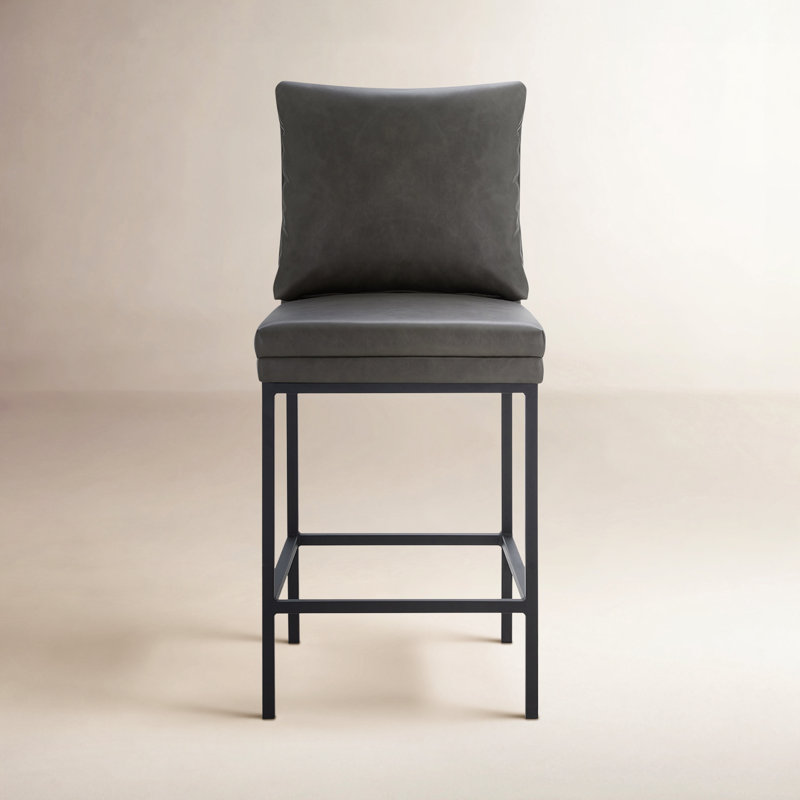 Clarkson Counter Stool, Copley Grey Faux Leather
