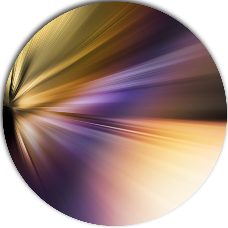 « rayons of speed brown brown », impression sur métal, H 23 po x l 23 po x P 1 po