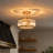 Akima 3 - Light Glass Drum Semi Flush Mount Light