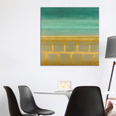 Silver-Leafed 1 Piece Wrapped Canvas Painting