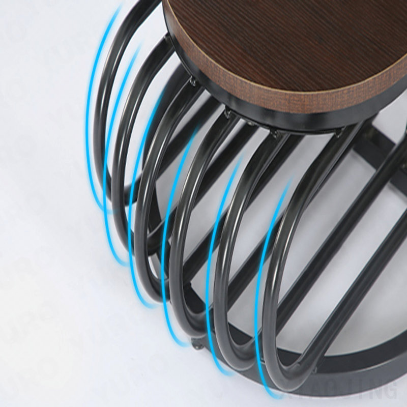 Table de bout ronde 19,68 po avec rangement à 2 niveaux - table d'appoint rustique brun avec structure en arc métallique, table de chevet compacte ou table d'appoint pour le salon, la chambre à coucher et les petits espaces