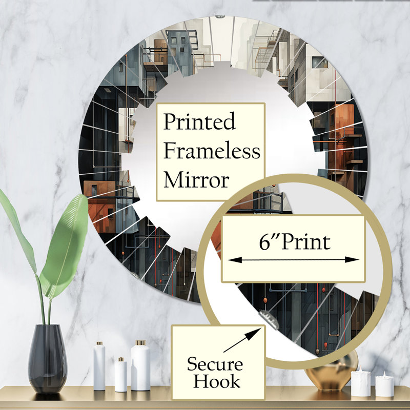 Miroir mural Hardedge Art, 32 po x 32 po