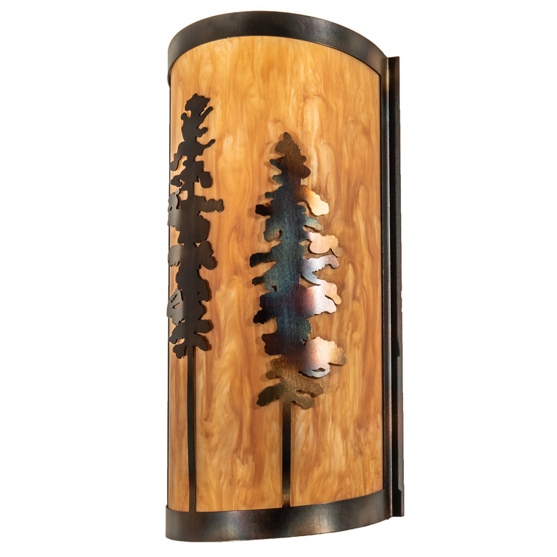 Tall Pines Steel Flush Mounted Sconce