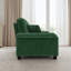 Canapé moderne plissé en chenille verte de 94 pouces à trois places, équipé d'un support à ressorts durable et de coussins en mousse épaisse et dense.-83135819