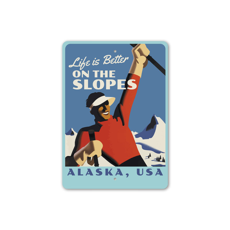 Panneau de ski en aluminium, H 18 po x l 12 po x P 0,06 po