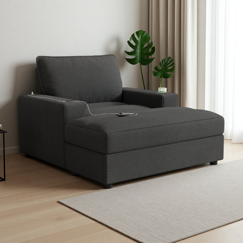 Méridienne surdimensionnée Marlow, Gris