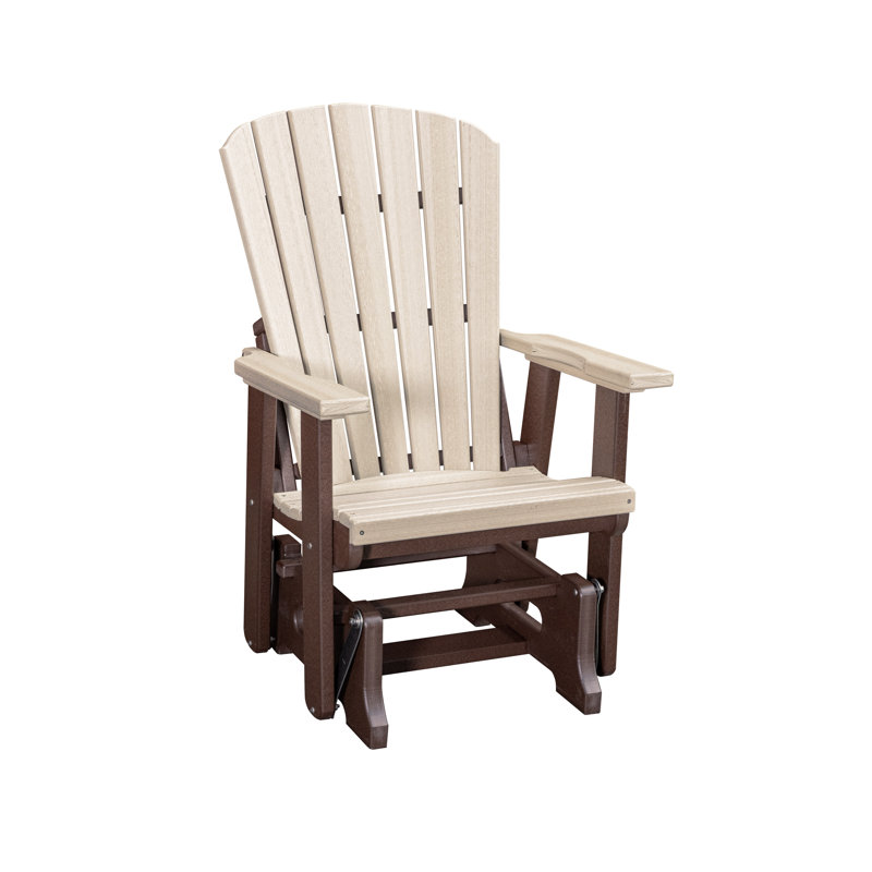 Fauteuil coulissant à éventail en grain de bois brésilien avec base, Beige/brun