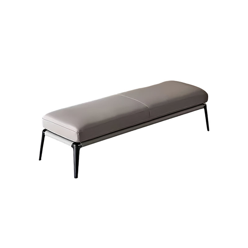 Mishele Leather Match Upholstered Bench, 17.71" H x 66.92" W x 17.71" D