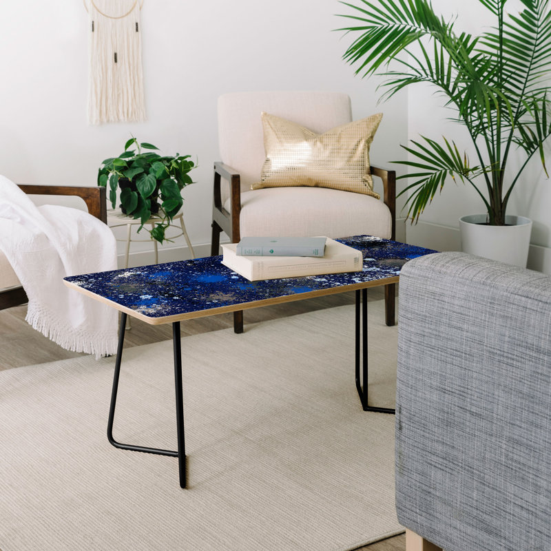 Table basse nicola design ink splatter night, Noir